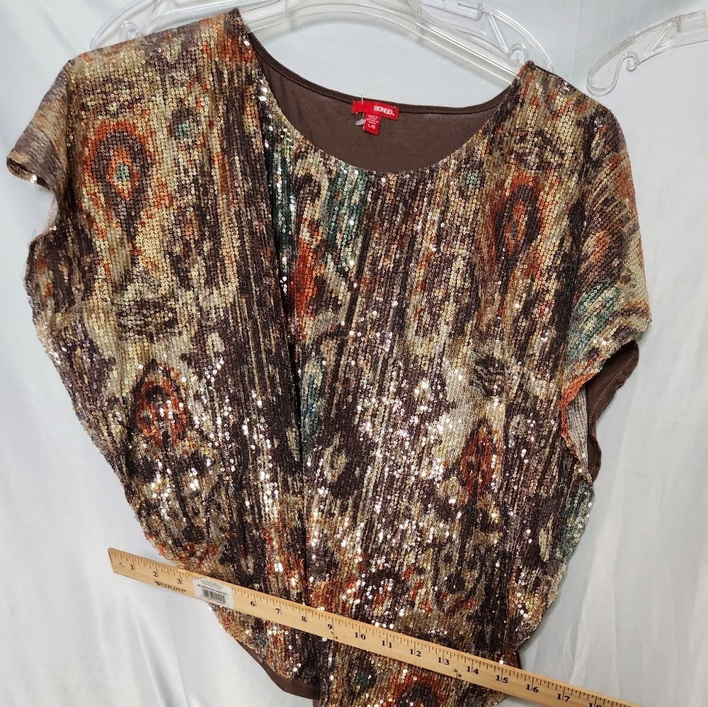 Bongo Sequined Embellished Top - Sheer